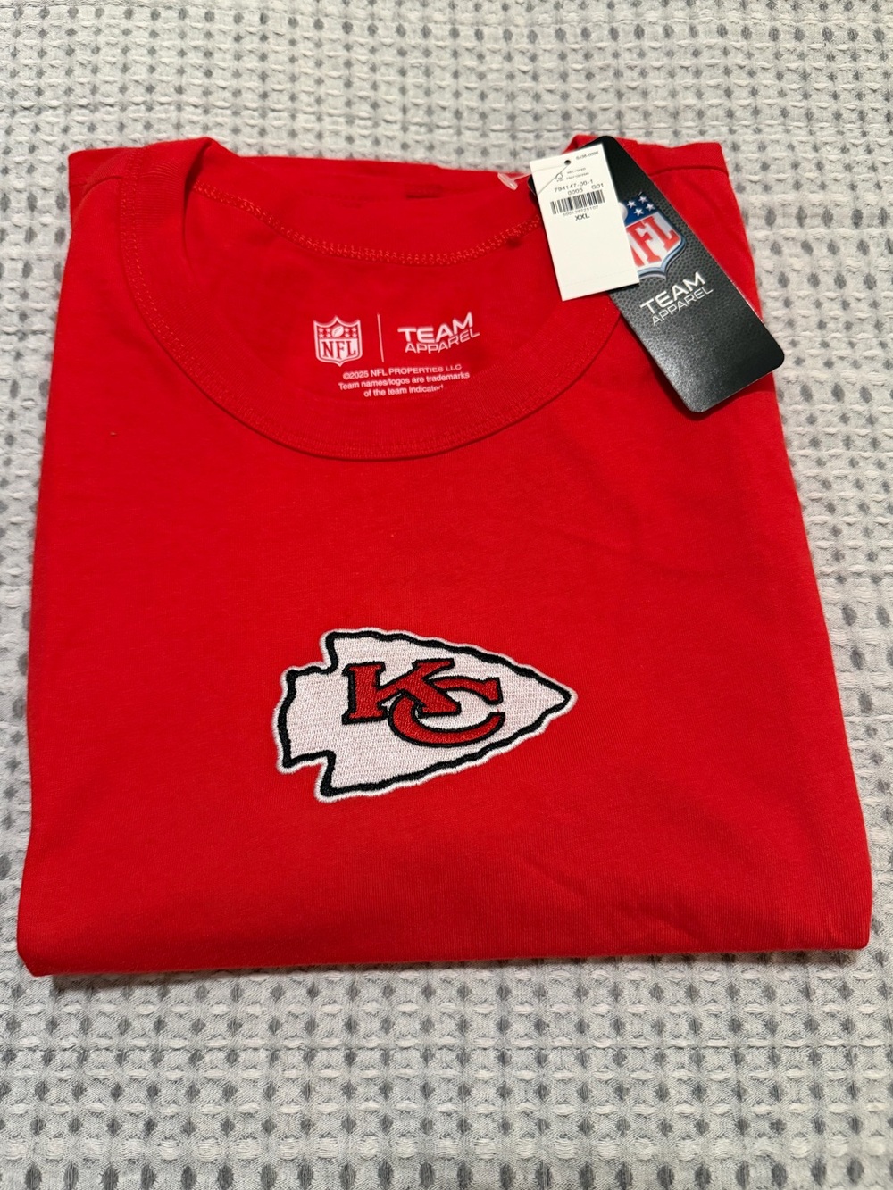 NWT Women’s NFL Kansas City Chiefs Tee, XXL, 100% Cotton